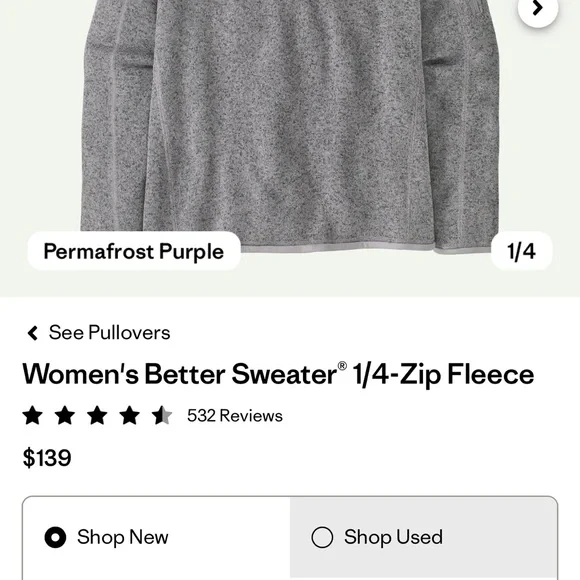 Patagonia Heather Gray Zip-Up Fleece - Picture 9 of 9